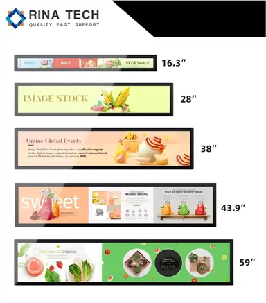 Supermarked hylde LCD bar skærm